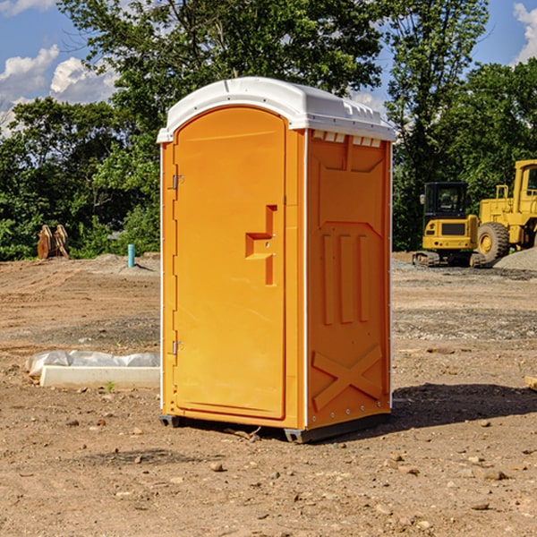how often are the portable restrooms cleaned and serviced during a rental period in Olio IL